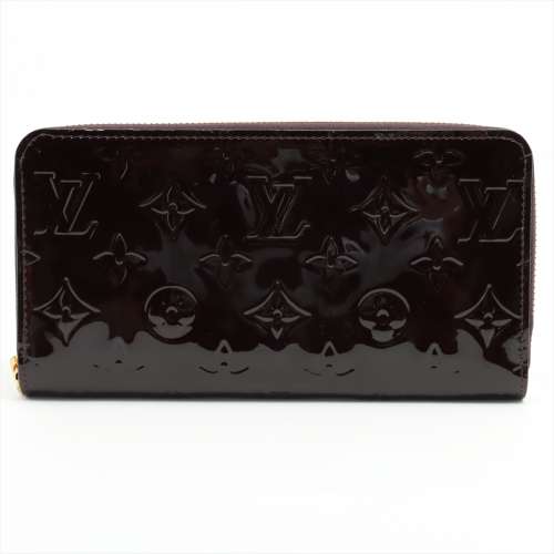 Vuitton Verni portefeuille zippé M90416 portefeuille rond zippé amarante Un rang