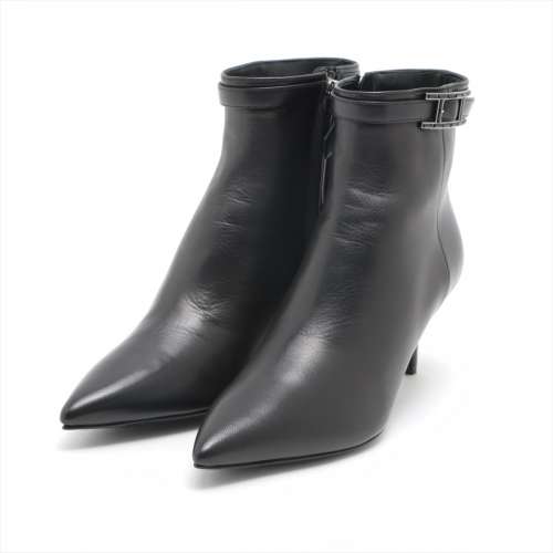 Hermès Api Leather Short Boots 35 Black AB rank
