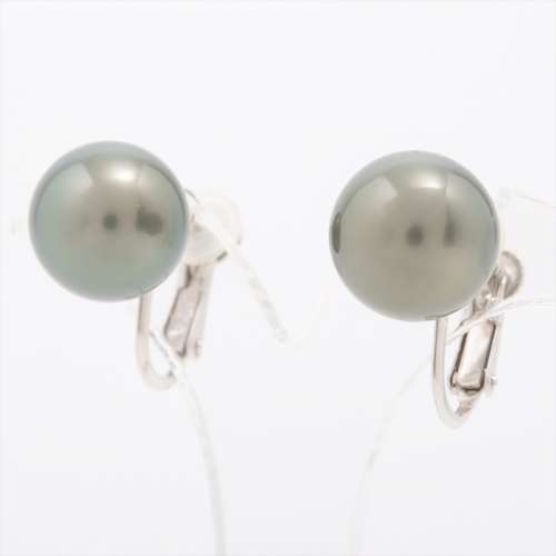 Pearl Earings K14WG Approx. 11.0mm B rank